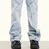 RTK (W) Taooba. 2064 LIGHT BLUE RECONSTRUCTED STRAIGHT DENIM JEANS