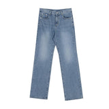 Taooba- 4086 BLUE STRAIGHT WIDE DENIM JEANS