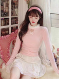 y2k outfits Limo Snow Elf Winter Soft Glutinous Plush Lace-up Wool Cake Skirt Skirt New