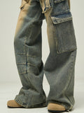 Taooba- 10081 WASHED CARGO DENIM JEANS