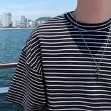 Taooba-527 OVERSIZE STRIPED TSHIRT