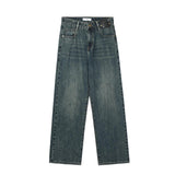 RTK (W) Taooba. 1936 TaoobaSTALGIC BLUE DRAWSTRING DRAPE STRAIGHT DENIM JEANS