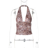 Taooba Mirielle Leopard Print Halter Top