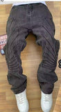 mens outfits American High Street Heavy Industry Washed Jeans Vintage Lumberjack Stitching Flared Pants Men's Fashion 