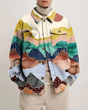 90s streetwear Men's Autumn New Fashion Printed Young and Middle-Aged Jacket Men's Coat Men's