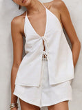 Taooba- Sexy and Versatile Halter Neck Backless High-Waist Two-Piece Suit