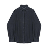 Taooba-5414 BUTTON-UP COLLAR DENIM SHIRT