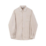 Taooba-3505 DARK CREAM CORDUROY COLLAR SHIRT