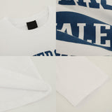 Taooba-5215 WHITE HALF SLEEVE LETTER SHIRT