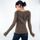 Taooba Kylar Brown Hooded Sweater