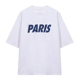 Taooba-9146 PARIS LETTERED COTTON SHORT SLEEVE