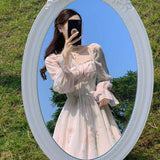 Taooba pop culture dress to impress Spring and Summer New Style Beautiful Long Sleeve Dress Fairy Super Fairy Mori Gentle Style Tea Break French First Love Dress