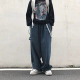 Taooba- 10114 BLUE WIDE BAGGY DENIM PANTS