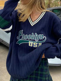 Taooba Brooklyn Varsity Knit Sweater