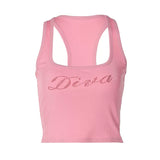 Taooba Diva Letter Print Crop Top