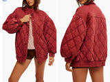 fall outfits 2024 2024 Autumn and Winter Rhombus Quilted Loose Jacket Fashion Cotton-Padded Coat 