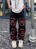 senior jeans Heavy-Duty Embroidered Ripped Jeans Niche New Spring and Summer Loose Trendy Straight Long Pants Straight