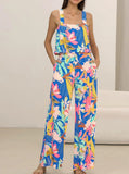 Taooba- Two Piece Graphic Printed Sleeveless Shirt and Pants Set