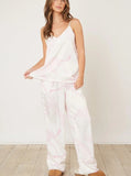 Taooba- Two Piece Cheetah Printed Home Clothes Pajamas Set