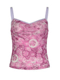 Taooba Zion Floral Print Mesh Tank Top