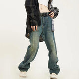 RTK (W) Taooba. 1007 DENIM RECONSTRUCTED DRAPE WIDE JEANS