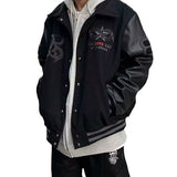 mens jackets American Baseball Uniform Men's Spring and Autumn Masked General Embroidered PU Leather Jacket High Street Hip Hop Jacket Fashion