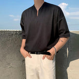 Taooba-583 V-NECK HALF SLEEVE SHIRT