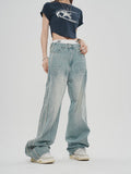 RTK (W) Taooba. 3080 LIGHT BLUE WIDE STRAIGHT DENIM JEANS