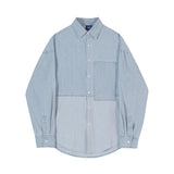 Taooba- 4200 DENIM TWO TONE COLLAR SHIRT