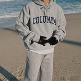 Taooba-6236 COLUMBIA LETTERED PULLOVER HOODIE