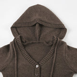 Taooba Kylar Brown Hooded Sweater