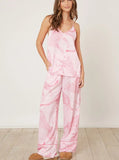 Taooba- Two Piece Cheetah Printed Home Clothes Pajamas Set