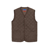 Taooba-2801 BROWN DIAMOND QUILTED VEST