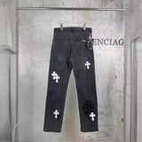 y2k  Street Jeans Trendy Ins All-Match High-Rise Heavy Work Casual Pants Men and Women