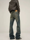 Taooba- 10272 RETRO DENIM STRAIGHT JEANS