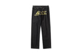 y2k Ins High Street Hip Hop Flying Dog Printed Jeans Men's Autumn and Winter Straight Loose Trendy Hiphop Pants