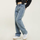 RTK (W) Taooba. 1203 BLUE SLIM STRAIGHT DENIM JEANS