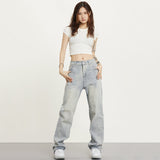 RTK (W) Taooba. 1375 LIGHT BLUE STRAIGHT DENIM JEANS