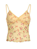 Taooba Cara Floral Print Mesh Tank Top