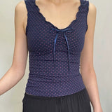 Taooba Norma Polka Dot V-Neck Top