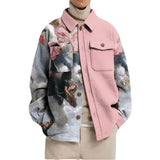 90s streetwear Men's Autumn New Fashion Printed Young and Middle-Aged Jacket Men's Coat Men's