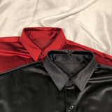 Taooba-2521 VELVET BUTTON UP COLLAR SHIRT