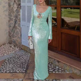 Taooba Charvi Sequin Maxi Dress