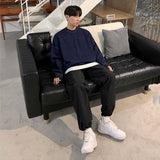 Taooba-3176 NAVY BLUE CREWNECK SWEATER