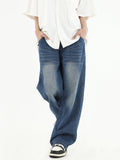 Taooba- 9528 WASHED STRAIGHT DENIM JEANS