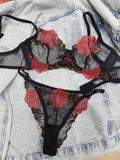 Taooba- Sexy Anti-Sagging Embroidered Lace Lingerie Set