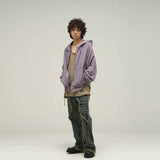 Taooba-10069 LAVENDER ZIP-UP HOODIE