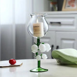 fall apartment decor Creative Japanese-Style Lily Wine Glass Lily Glass Birthday Gift Ceremony Wine Glass Decoration