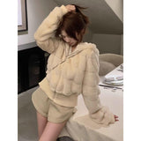 christmas dress women classy Environmental Protection Mink Fur Women's Short 2024 Winter Hooded Thickened Small Plush Coat