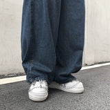 Taooba- 10114 BLUE WIDE BAGGY DENIM PANTS